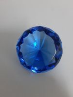Diamant Glas blau 8 cm Neu