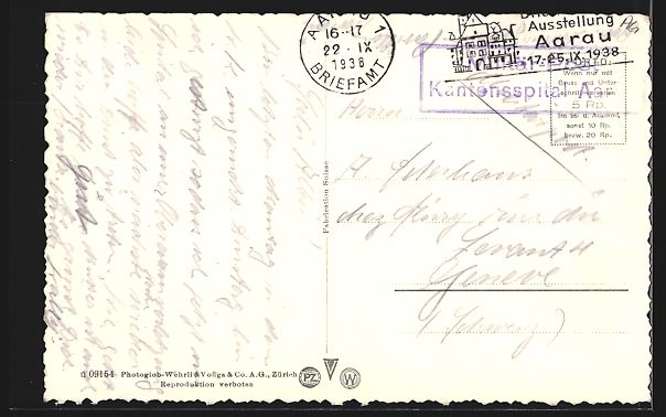 Cartoline postali: Aarau, Kant. Krankenanstalt, Oberationsh – Usato da Berlin venduto da bartko-reher 1