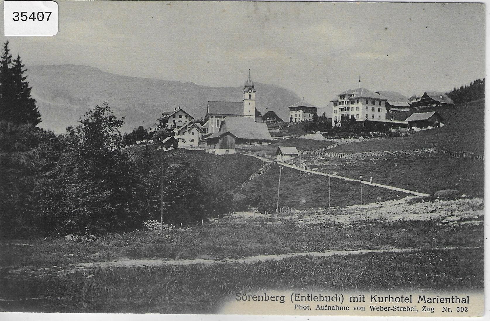 Cartoline postali: Sörenberg mit Kurhotel Marienthal – Usato da Ettingen venduto da Kartenplanet