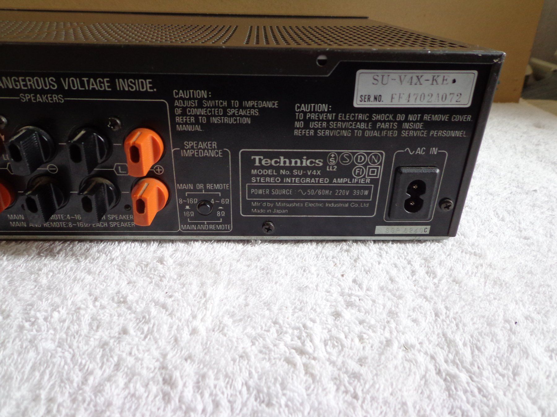 Technics Amplificatori: Technics SU-V4X Stereo Verstärker -  Vintage!... – Usato da Ligornetto venduto da Faffarel 5