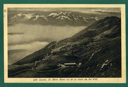 Leysin, Le Mont Blanc vu de la route du lac d'aï,  1917