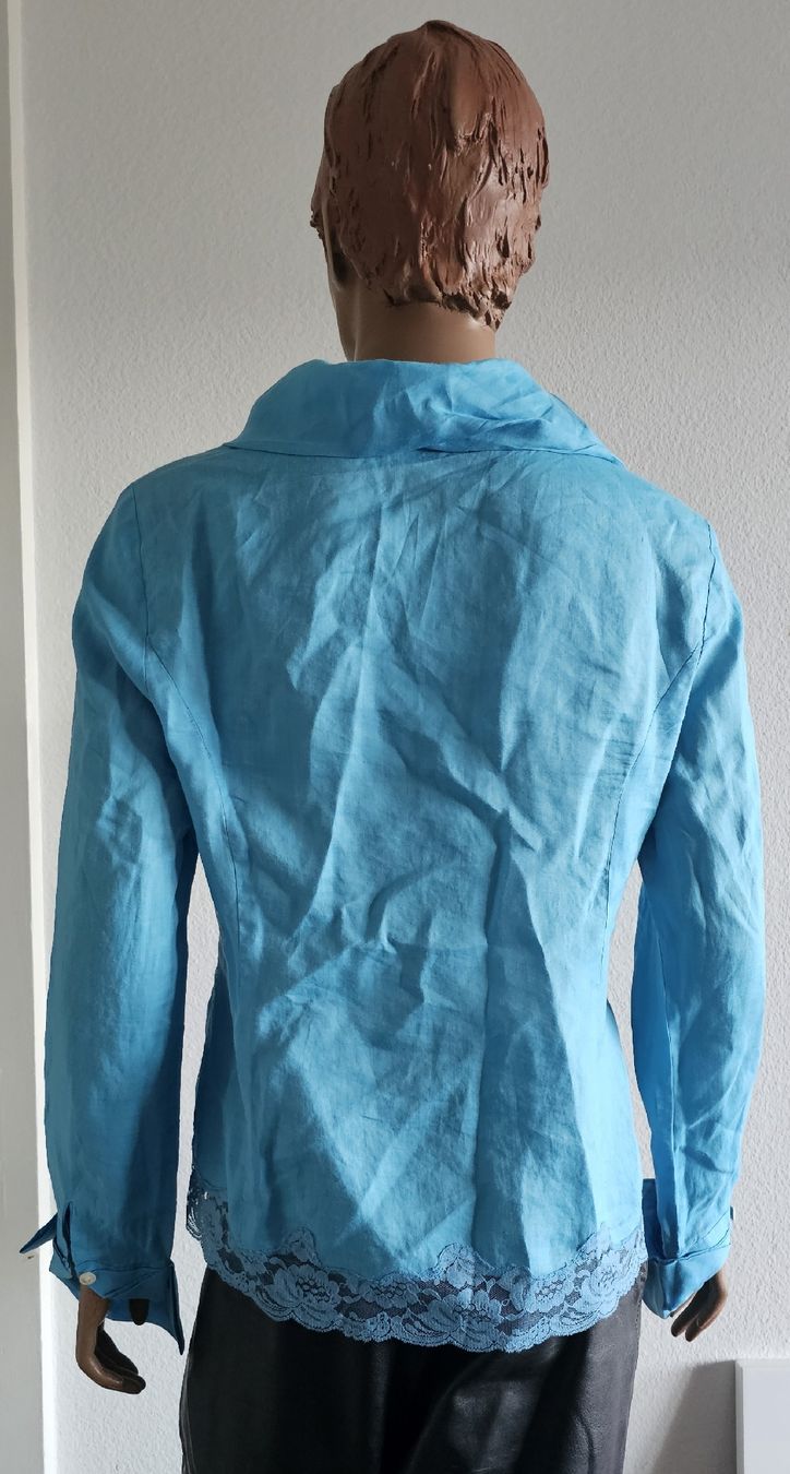 Camicette: Mark Van Der Damenbluse, Gr. 42, hellblau, 100% Ramie – Usato da Basel venduto da Mazzo84 1