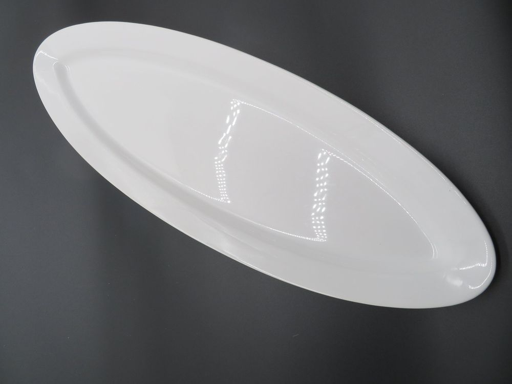 ASA Grande Ovale Platte Aus Keramik – Weiß Glänzend, 59x20 Cm, Spülmaschinengeeignet
