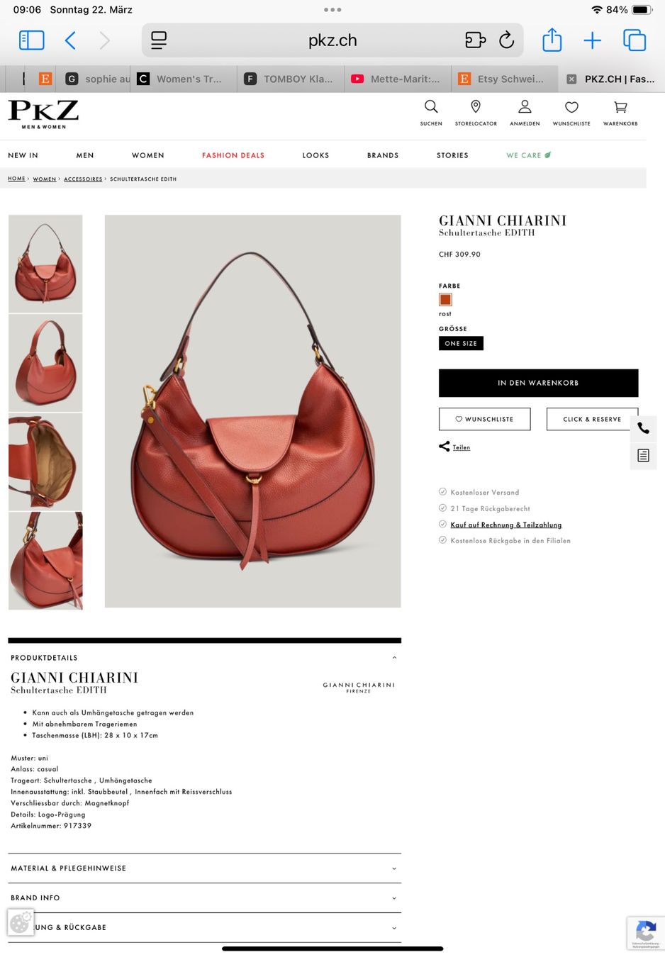 Borse da donna: Schultertasche Gianni Chiarini, schwarz – Nuovo (secondo la descrizione) da Basel venduto da Ruth070 4