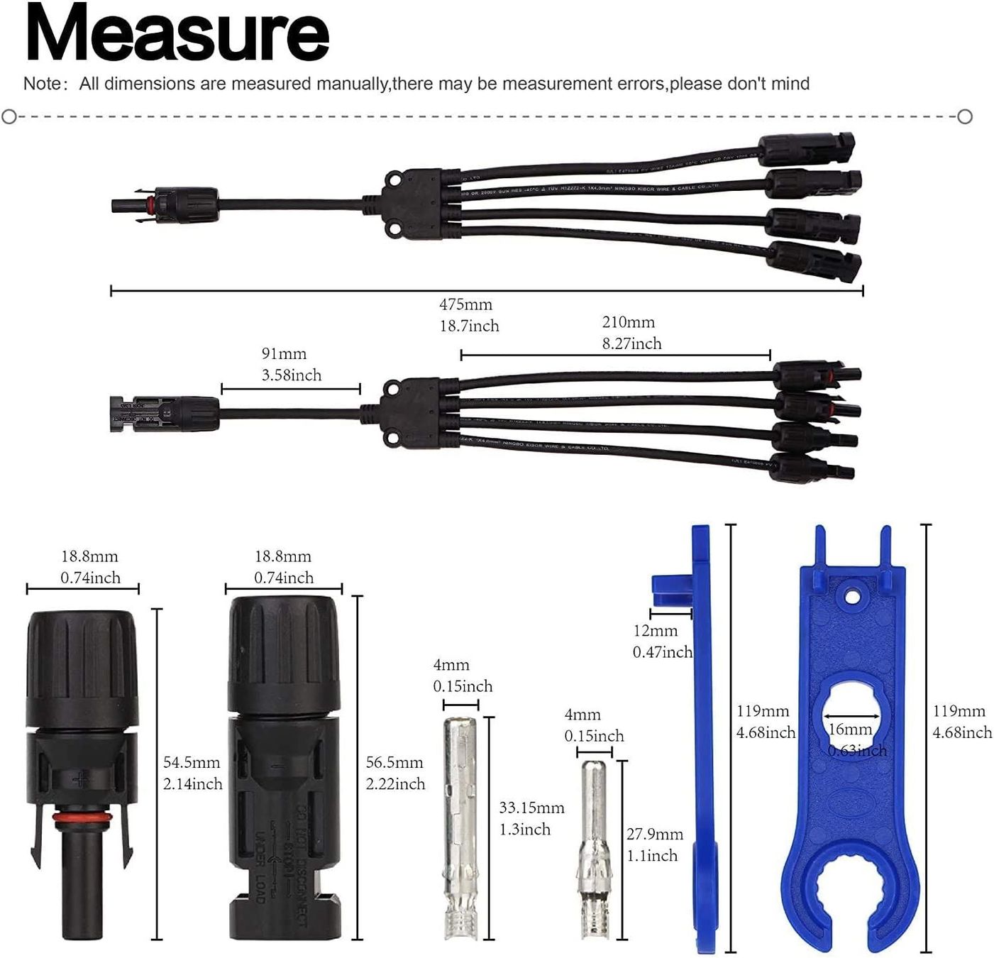 Dispositivi a energia solare: 4 Y-Abzweig-Solarpanel-Adapter Stecker Solarpanel Solarkabel – Nuovo (secondo la descrizione) da Thun venduto da yesky 6