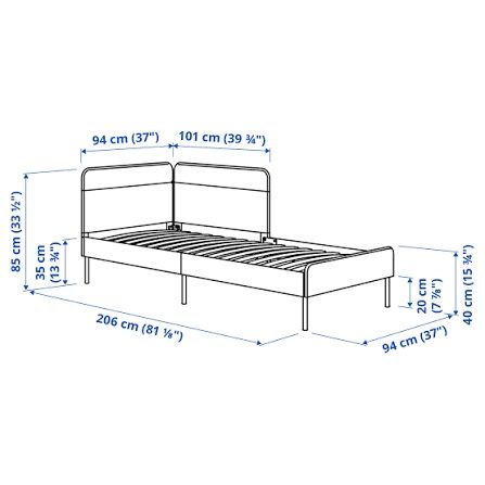 Letti: IKEA Blakullen Bett mit Matratze – Usato da Zollikon venduto da cielles 3