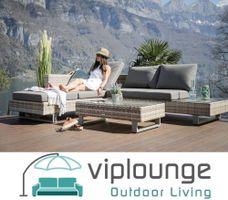 Rattan Lounge mit Liege