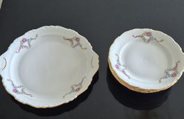 Dessertservice aus Czechoslovakei 1x24cm und 6x17cm