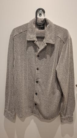 shirt, grey with texture, size S
