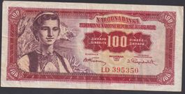 Jugoslawien 100 Dinara 1955