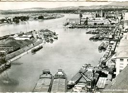Basel - Rheinhafen c1955