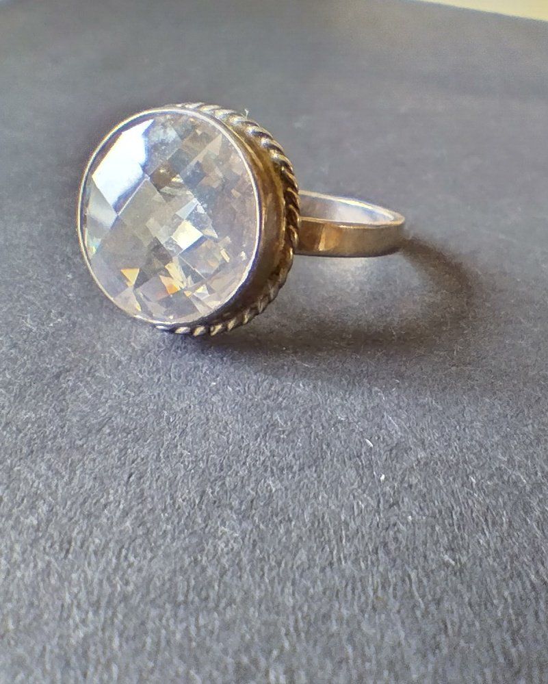 Anelli: COCKTAIL RING SILBER 925 BLING BLING – Usato da Romanshorn venduto da Glitzer-Paradies