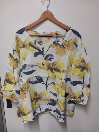 VETONO Leinen Bluse Gr.I (38) bunt