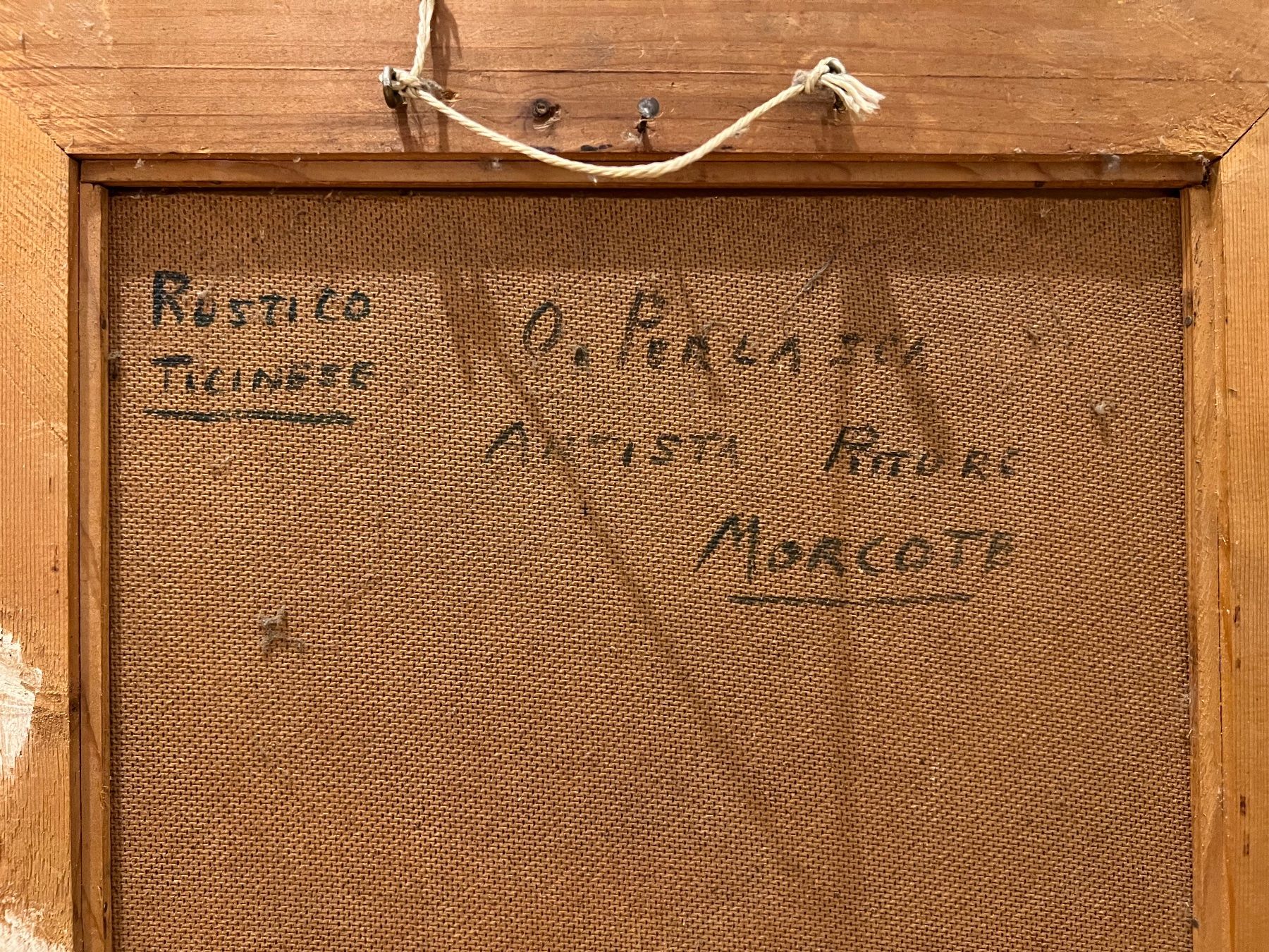 Dipinti: original Oel Gemälde Rustico Ticinesi Morcote O. Perlasca – Usato da Bern venduto da bergsee-copyright 5
