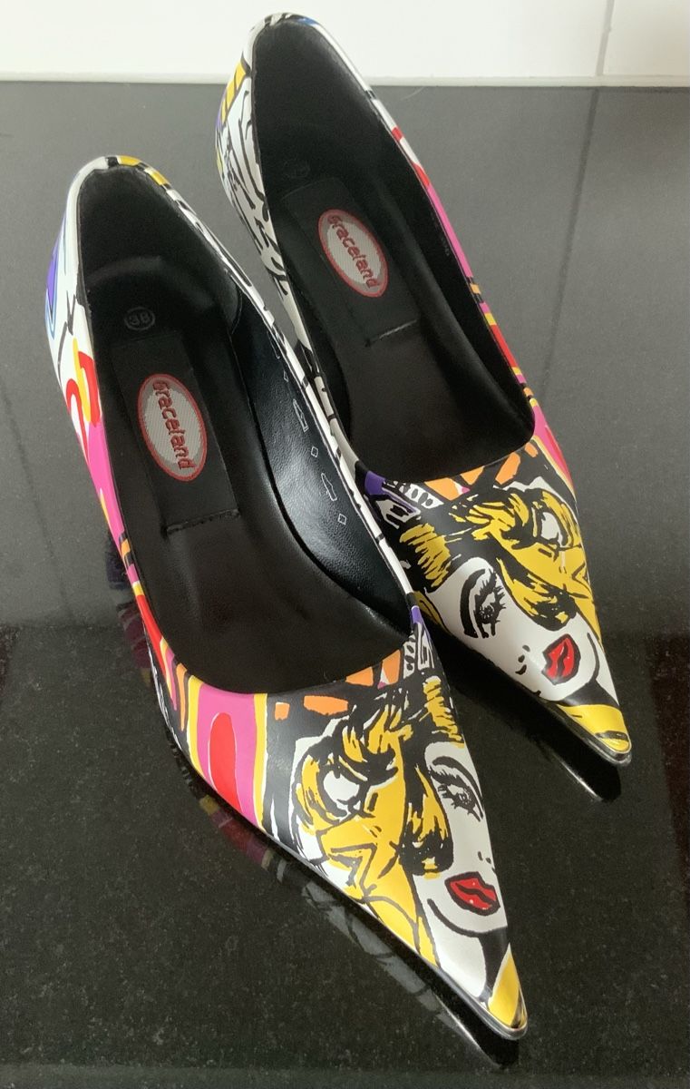 Graceland Scarpe da donna: Pop Art / Comics Pumps Gr. 38 Eyecatcher – Nuovo (secondo la descrizione) da Münsingen venduto da Innchen 4