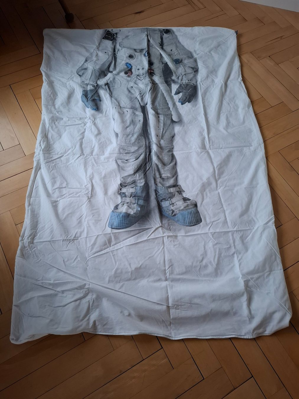 Bettwäsche: Kinder Bettwäsche weiss Astronaut – Gebraucht aus Ennetbaden von Rosen1 2