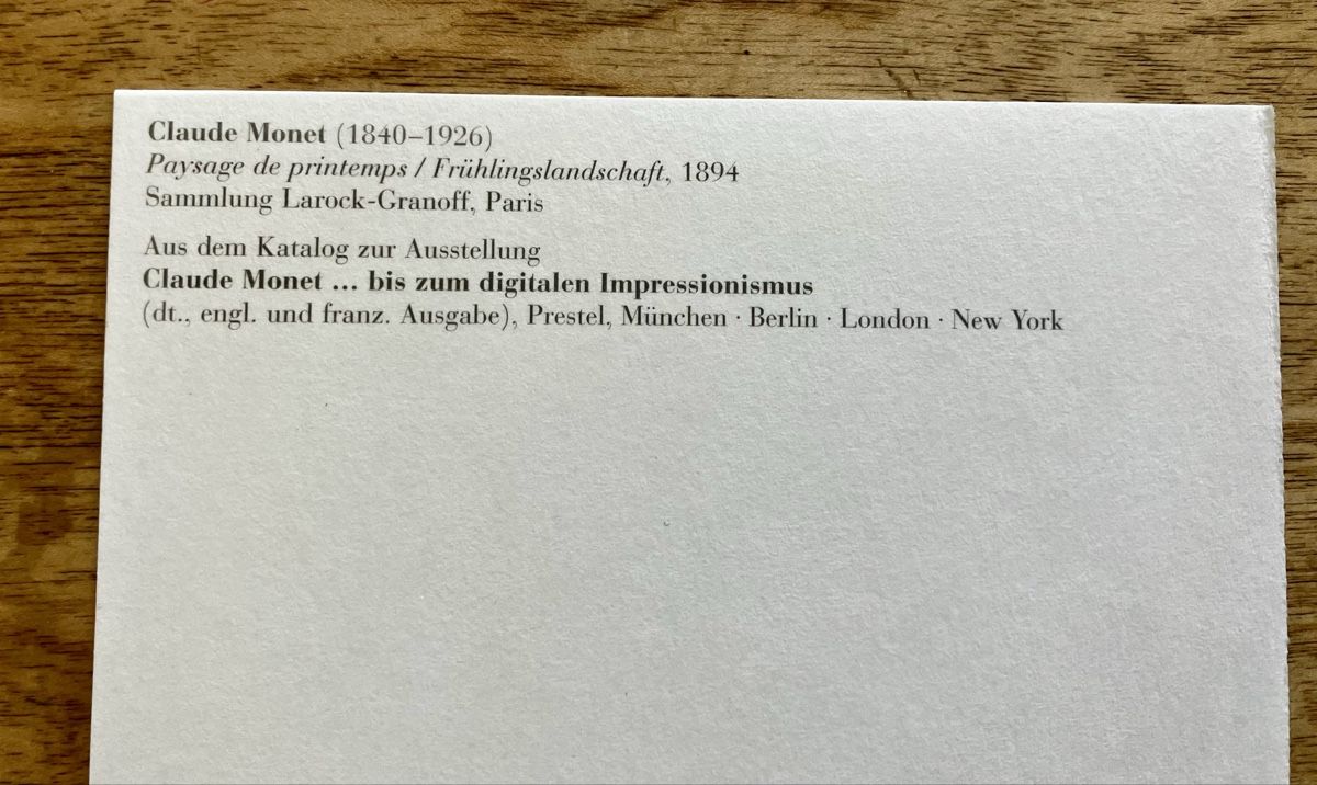 Ansichtskarten: AK Claude Monet – Neu (gemäss Beschreibung) aus Buchs AG von Allerleis 2