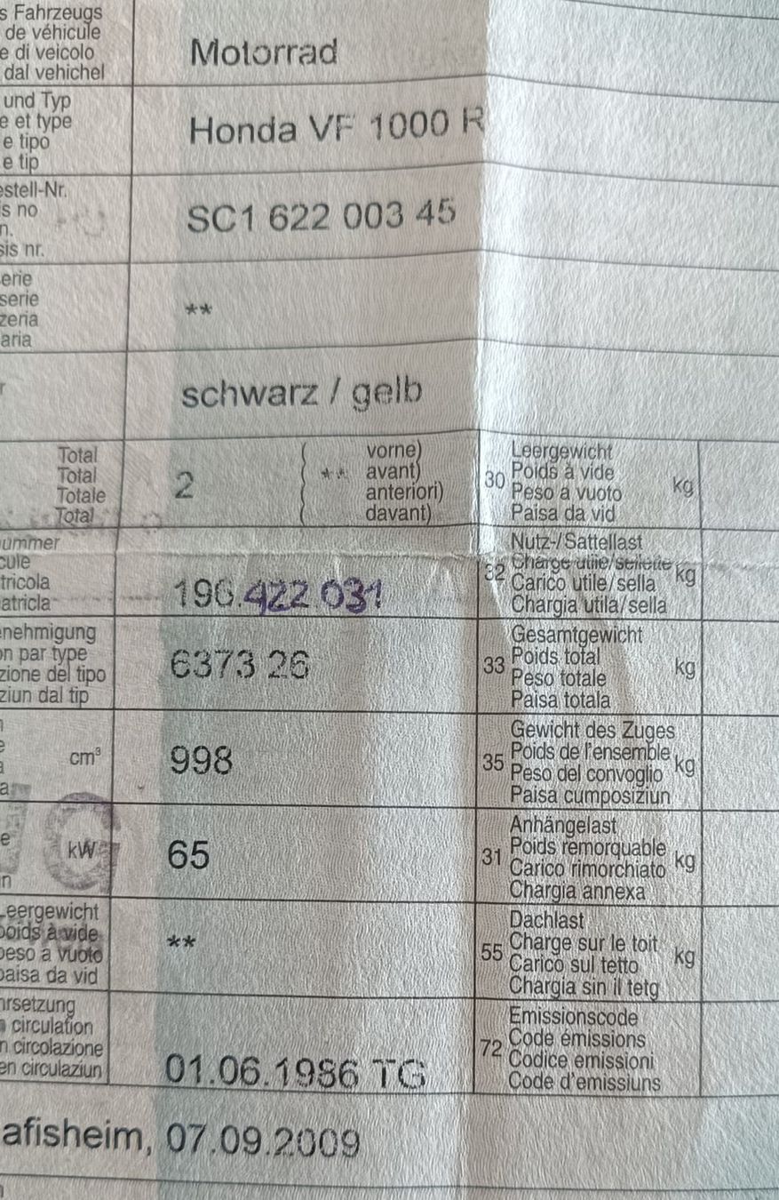 Strada: Scheunenfunde Honda VF 1000 R – Usato da Reitnau venduto da kariah 8