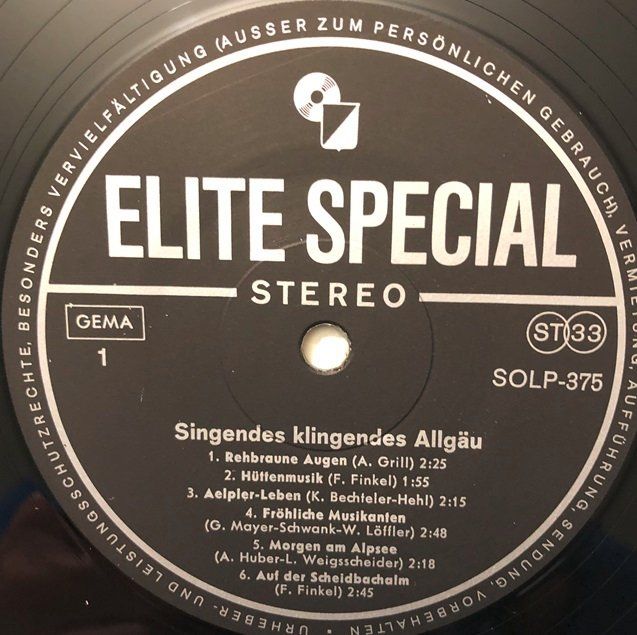 Dischi in vinile: Singendes, klingendes Allgäu (LP) – Usato da Grüningen venduto da azulmarron 2