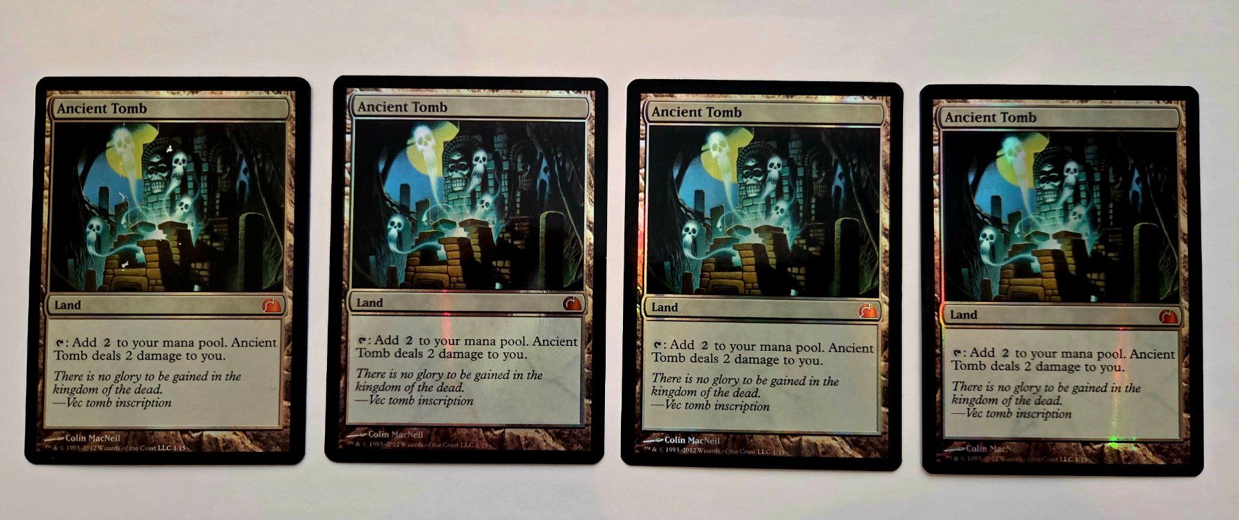 Magic The Gathering Sammelbilder & Trading cards: 4x Ancient Tomb (From the Vault: Realms) – Neu (gemäss Beschreibung) aus Hochdorf von Maxii