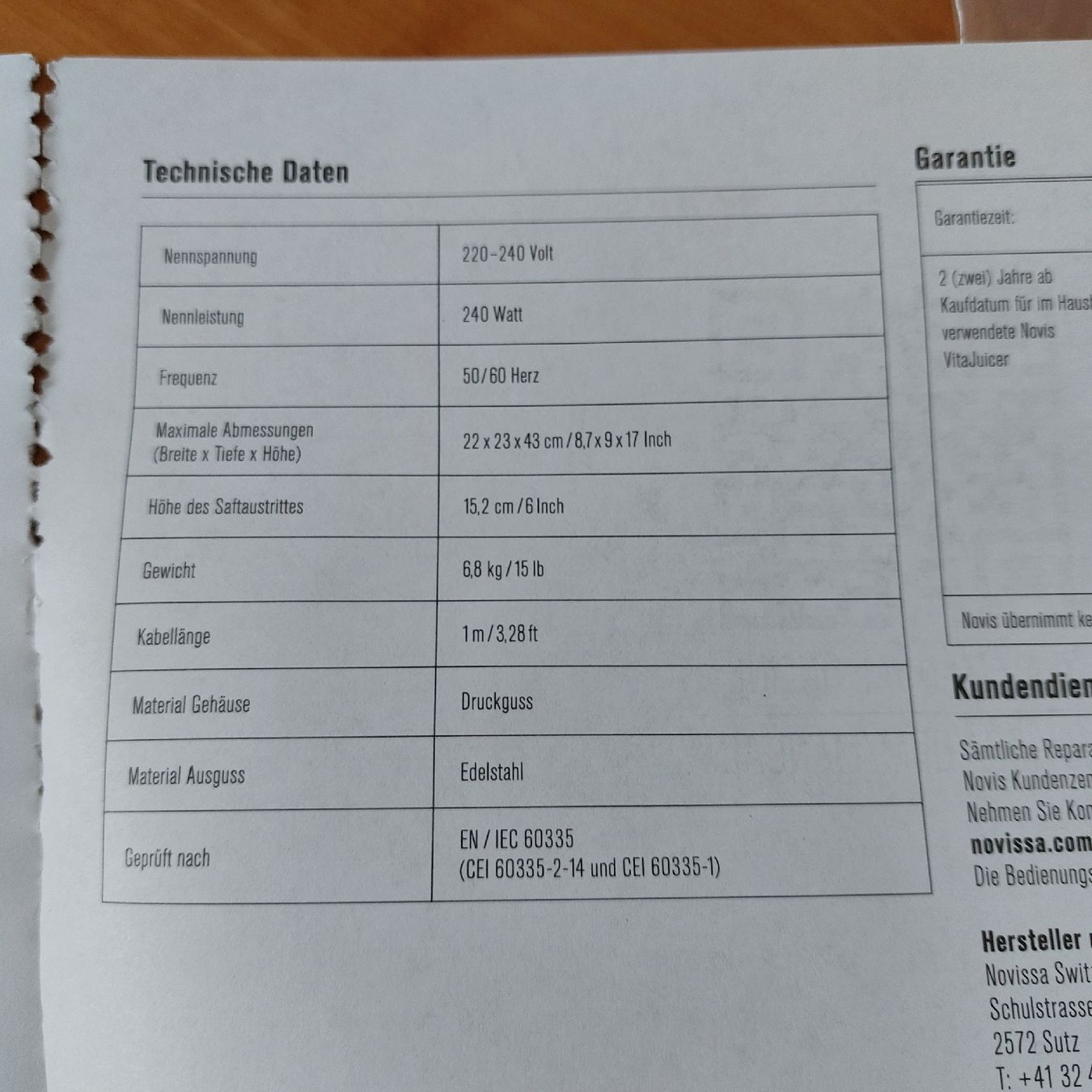 Novis Elettrodomestici da cucina: Novis Vita Juicer Entsafter – Nuovo (secondo la descrizione) da St. Gallen venduto da ostschweiz123 6