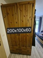 Kleiderschrank Holz Kiefer 200x100x60cm guter Zustand