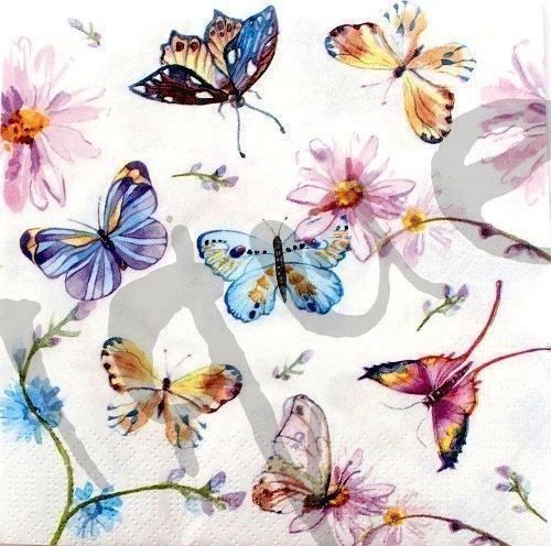 Tovaglioli: Serviette butterflies (1389) 2Stk. – Nuovo (secondo la descrizione) da Schlatt TG venduto da kreativ-atelier