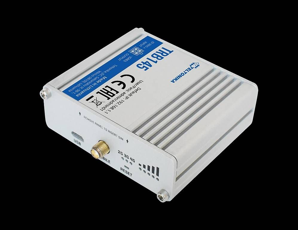 Teltonika Modem & Router: TELTONIKA TRB145 Gateway Silber – Nuovo e nell'imballaggio originale da Rüti ZH venduto da Inovis_AG 1