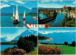Thun - 4 Bild AK