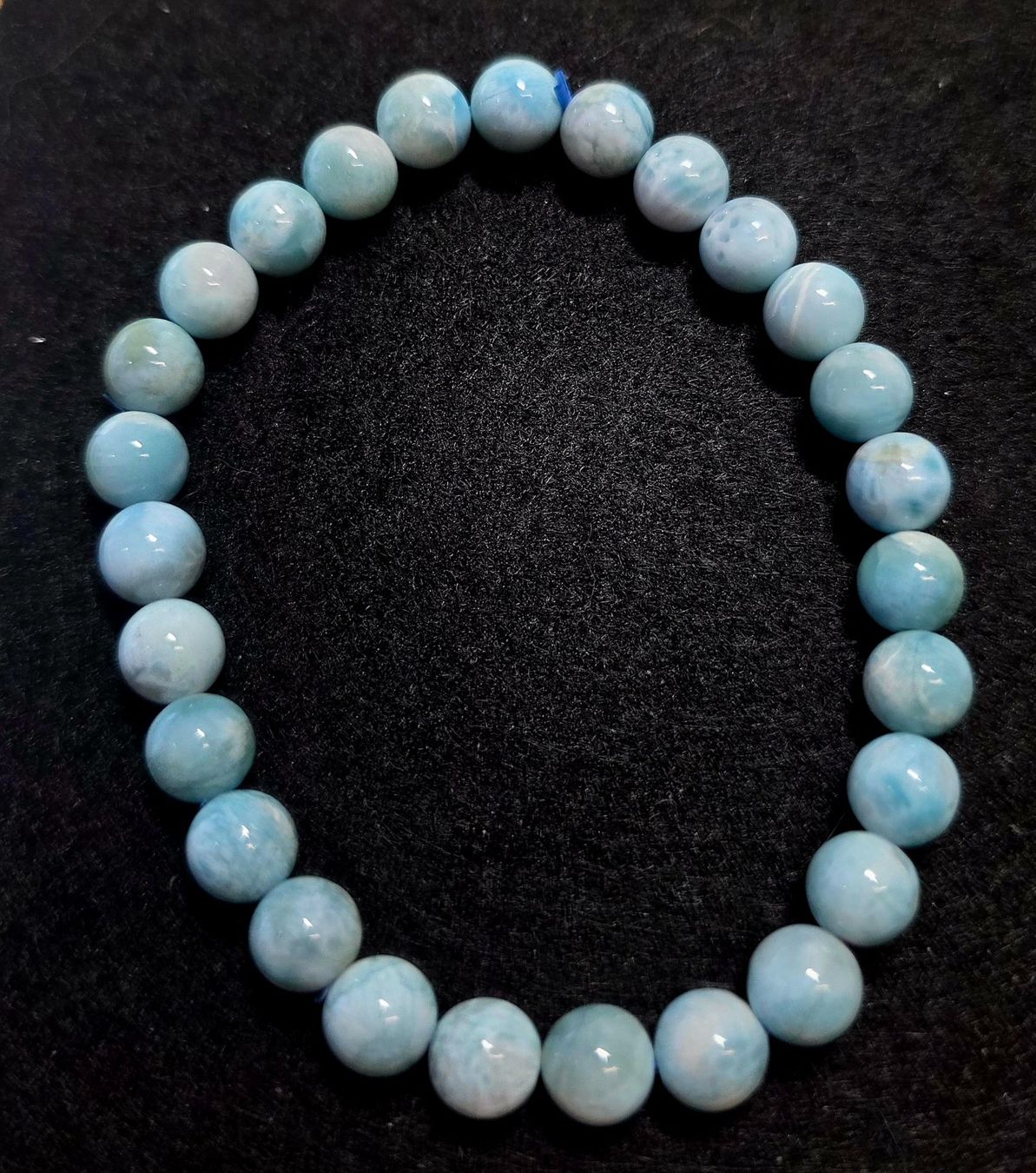 Minerali & Pietre curative: Larimar Armband A 7.63mm – Nuovo e nell'imballaggio originale da Matzingen venduto da Shay_Crystalz