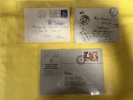 Drei historische Briefe Schweiz Militärpost gestempelt