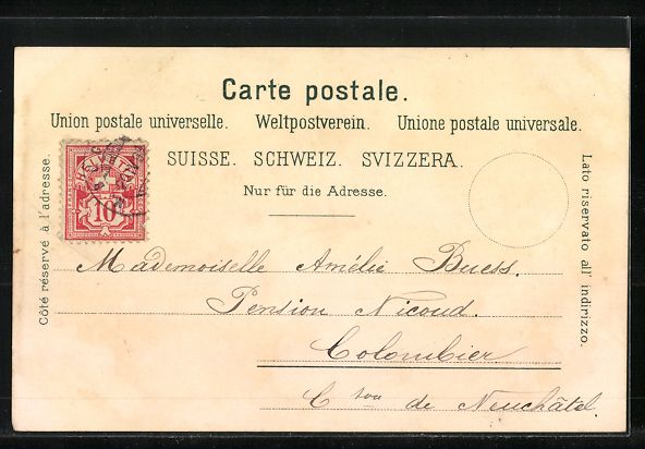 Cartes postales: Litho Neuchatel, Ortspanorama aus der Vo – D'occasion à Berlin par bartko-reher 1