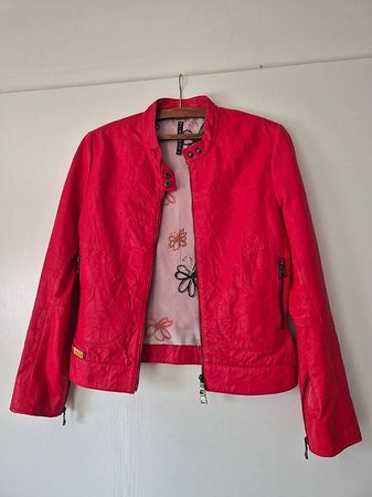 Manila Grace Lederjacke Rot  Grösse 40 (fällt klein aus)