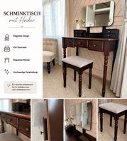 Wunderschöner Schminktisch mit Hocker und Spiegel