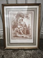 Gravure au crayon sanguine - François Boucher - XVIIIème