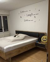 ?? Modernes Doppelbett 180×200 cm mit LED & Nachttischen