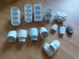 Multi Steckdosen und Schuko adapter