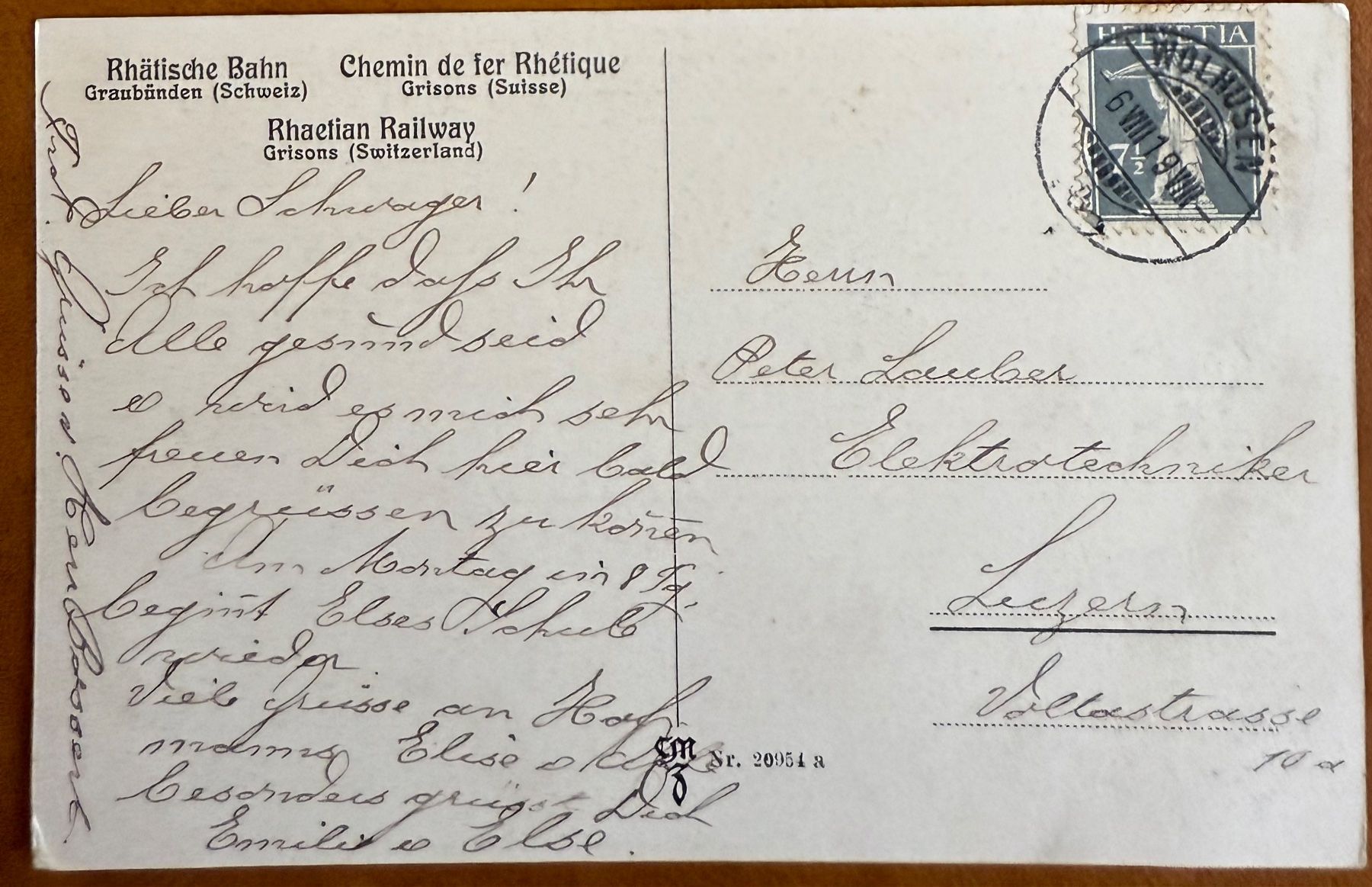 Cartoline postali: Klosters - silvrettagruppe 1919 – Usato da Lutry venduto da Ediego 1