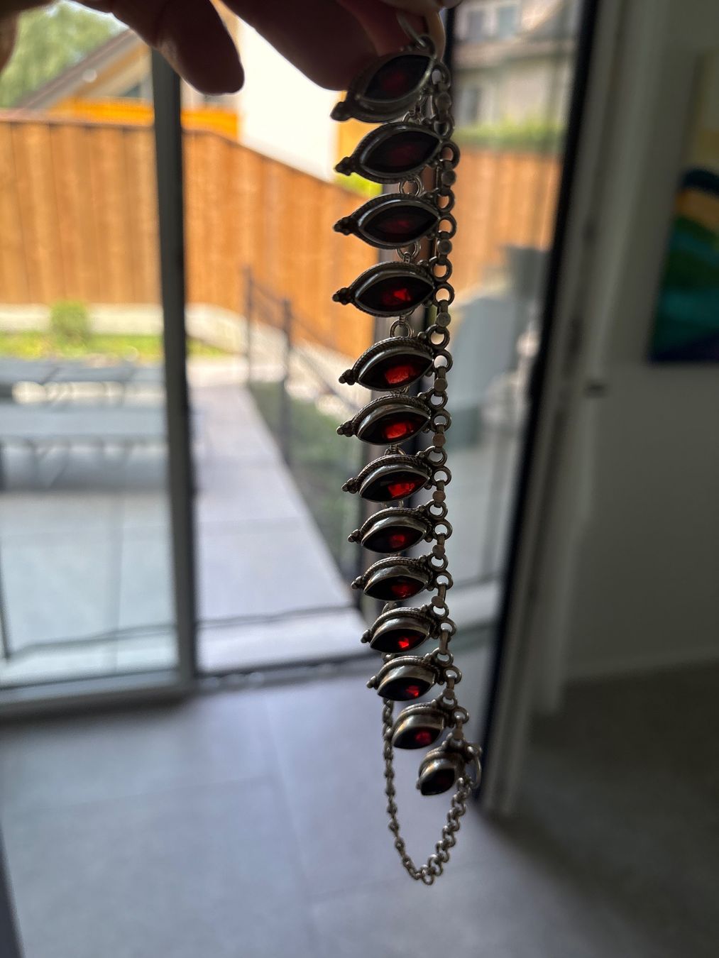 Ketten: Granatstein mit Silber 925 collier – Neu (gemäss Beschreibung) aus Schönenberg ZH von JaluTa 1