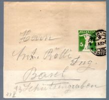 ZEITUNGSBAND 5 RP. TELLKNABE WINTERTHUR NACH BASEL - EW35