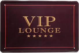 Insegne: Blechschild-VIP LOUNGE-ROTER RAND – Nuovo e nell'imballaggio originale da Rupperswil venduto da big-one-sale