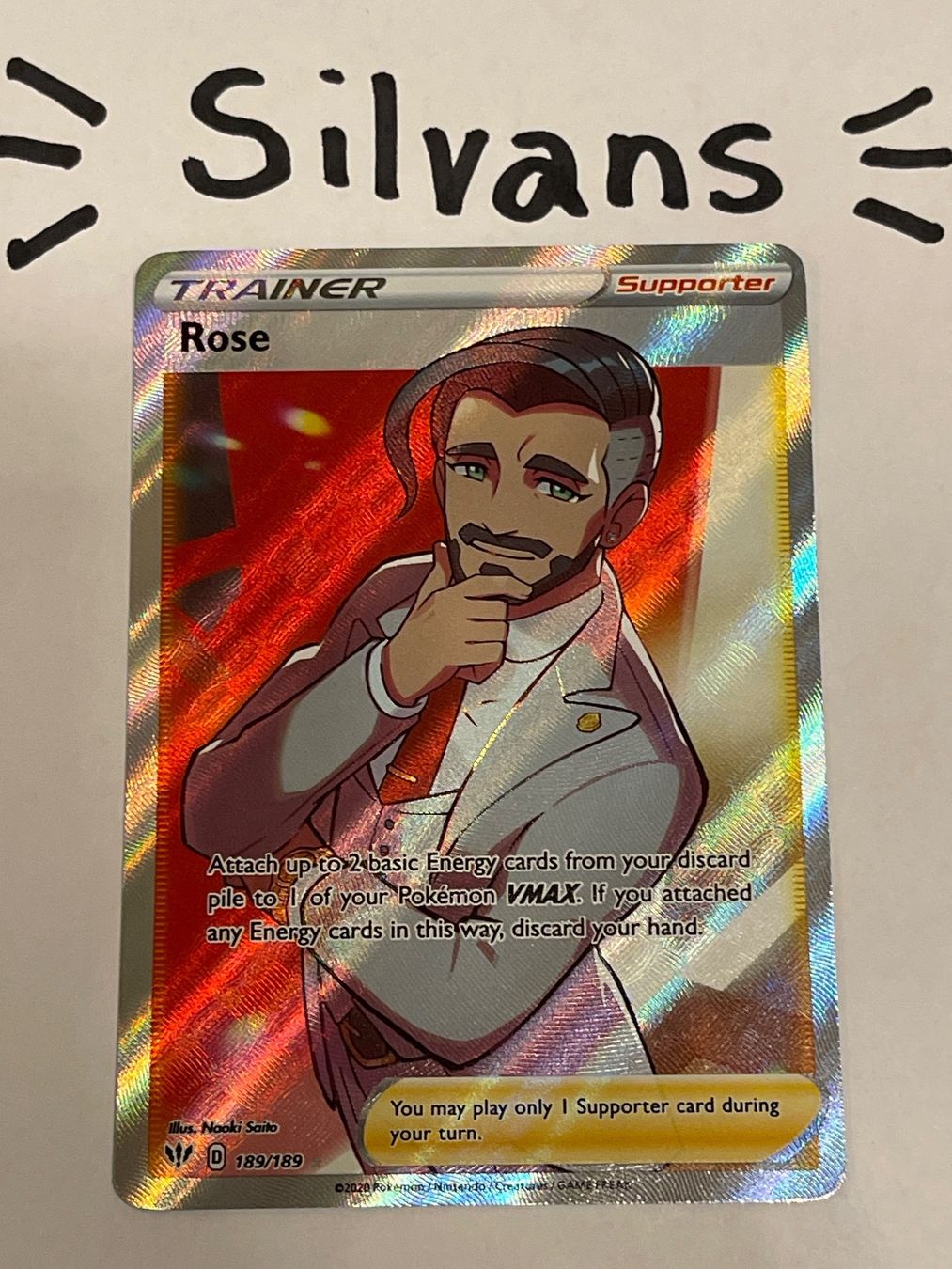 Pokémon Carte collezionabili: Rose Full Art Trainer 189/189 Darkness Ablaze Englisch – Nuovo (secondo la descrizione) da Wil SG venduto da Silvans