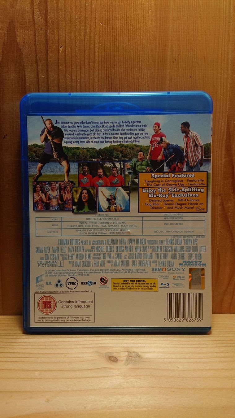 Tutti i DVDs: GROWN UPS Blu-Ray UK Version – Usato da Wilderswil venduto da Exebub 1