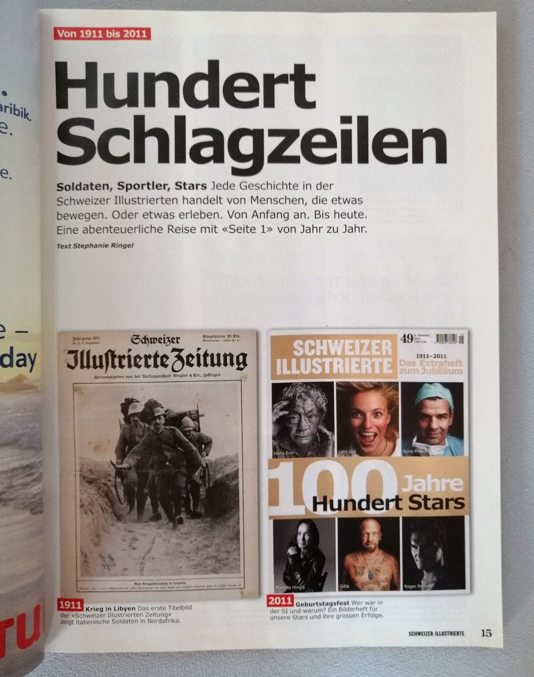 Riviste & Magazine: Schweizer Illustrierte Sonderheft Jubiläum 1911-2011 – Usato da Oberriet SG venduto da Atir47 3