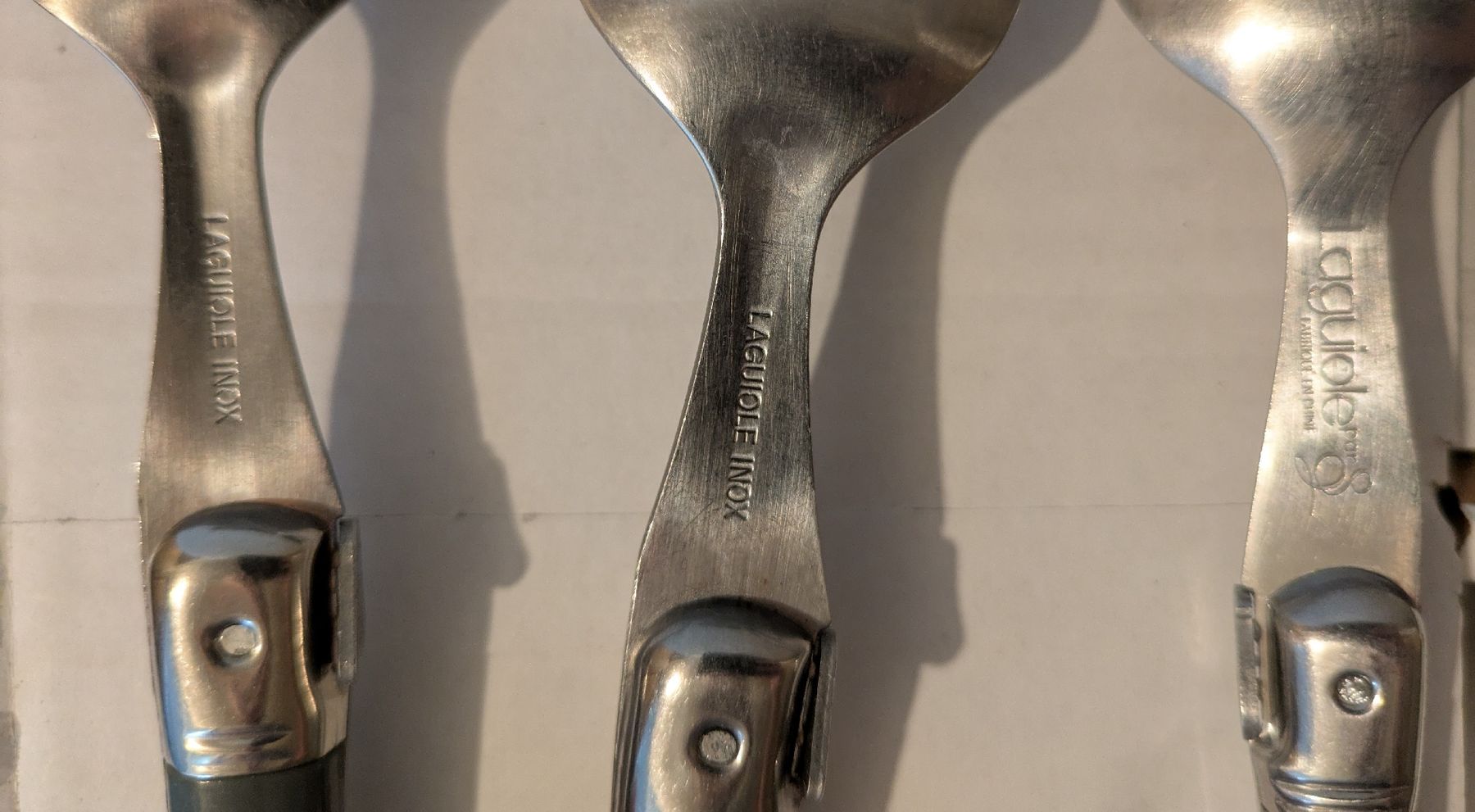 Cucchiai: 3 Couverts Laguiole Inox – Usato da Echallens venduto da VintageMann 3