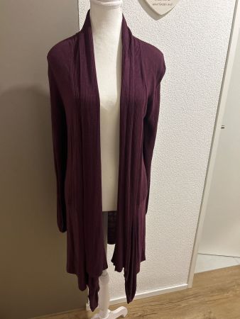Strickjacke lang bordeaux von Classic Elegance Gr. 40/42
