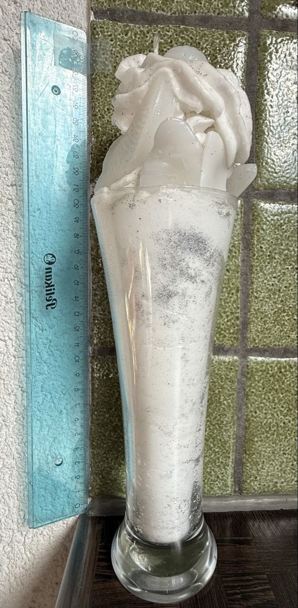 Kerzen: Kerzen-Eisbecher, Geschenkidee Glace Deko weiss Wachs – Gebraucht aus Volketswil von cinicini 4