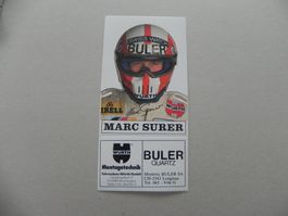 Abziehbild Kleber ca.Jahr 1980 CH Formel 1 Fahrer Marc Surer