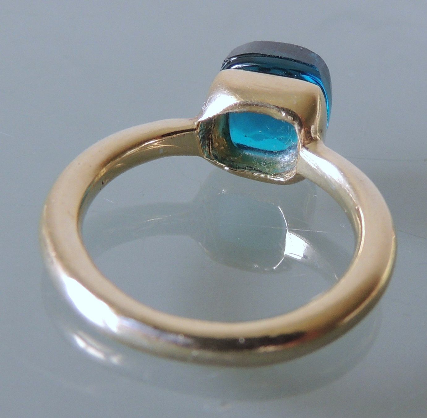Anelli: Vergoldeter Silber 925 Fingerring mit Imitatstein Gr. 56 – Usato da Waldenburg venduto da schaller707 2