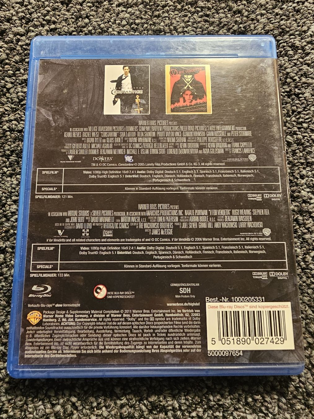 Alle DVDs: Constantine / V wie Vendetta Blu-ray  – Gebraucht aus Ruswil von jan_bxl5 1